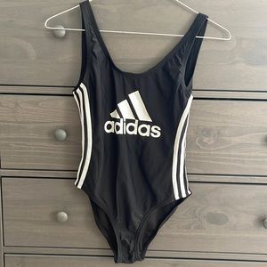 adidas one piece low back swimsuit - womens size small